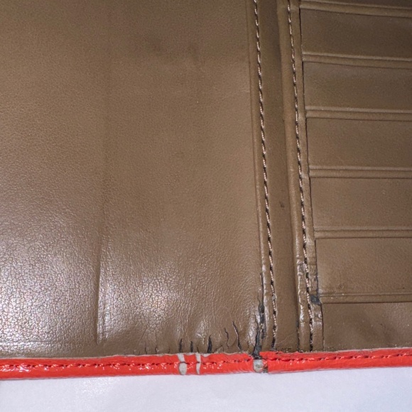 Coach Trifold Canvas & Leather Trim Signature Wallet w Snap Clousure & Checkbook - Picture 7 of 16